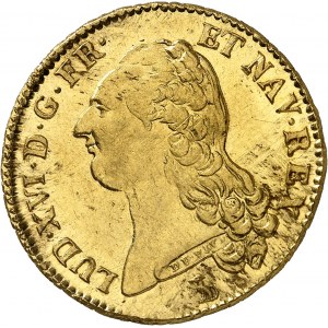 Louis XVI (1774-1792). Double louis d’or ŕ la tęte nue 1786, T, Nantes.
