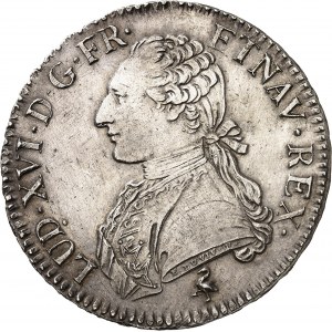 Louis XVI (1774-1792). Écu aux rameaux d’olivier 1789, 2e semestre, A, Paris.