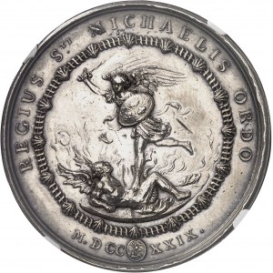 Louis XVI (1774-1792). Médaille hybride, Louis XVI et Marie-Antoinette, Ordre de Saint-Michel, par Duvivier 1719 (c.1781), Paris.