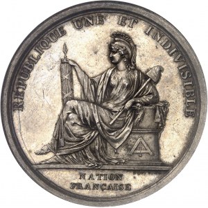 Convention (1792-1795). Médaille, la nouvelle čre française, par Duvivier 1792, Paris.