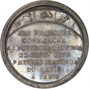 Convention (1792-1795). Médaille, la nouvelle čre française, par Duvivier 1792, Paris.