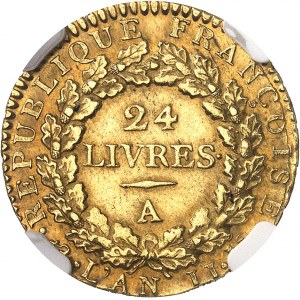 Convention (1792-1795). Louis d’or de 24 livres 1793 - An II, A, Paris.