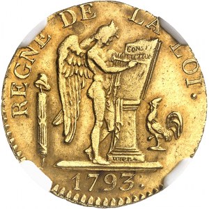 Convention (1792-1795). Louis d’or de 24 livres 1793 - An II, A, Paris.