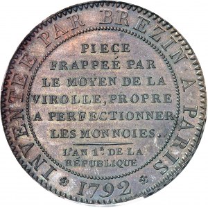 Convention (1792-1795). Essai de Brézin ŕ la Paix An 4 - 1792, Paris.