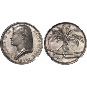 Directoire (1795-1799). Paire de médailles, conquęte de la Haute Égypte, par Galle An VII (1799), Paris.
