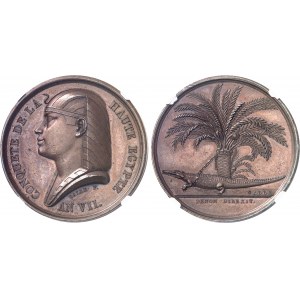 Directoire (1795-1799). Paire de médailles, conquęte de la Haute Égypte, par Galle An VII (1799), Paris.