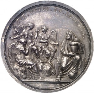 Consulat (1799-1804). Médaille, attentat ŕ la vie de Napoléon Ier, par L. Manfredini 1800, Milan.