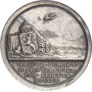Consulat (1799-1804). Médaille, Paix de Lunéville, par Guillemard et Stuckhart 1801, Prague.