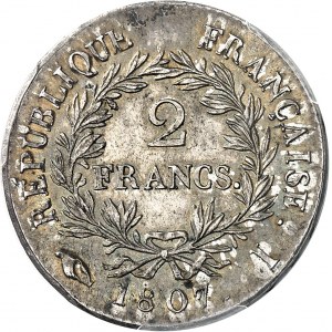 Premier Empire / Napoléon Ier (1804-1814). 2 francs tęte nue, calendrier grégorien 1807, I, Limoges.