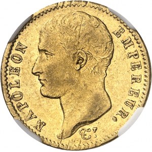 Premier Empire / Napoléon Ier (1804-1814). 20 francs type transitoire, grosse tęte 1807, U, Turin.