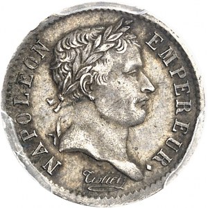 Premier Empire / Napoléon Ier (1804-1814). Quart de franc, tęte laurée, REPUBLIQUE 1808, L, Bayonne.