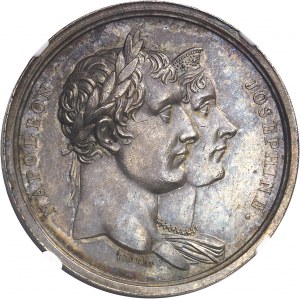 Premier Empire / Napoléon Ier (1804-1814). Médaille, fętes du couronnement données ŕ l’Hôtel de ville, par Brenet An XIII (1804), Paris.