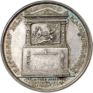 Premier Empire / Napoléon Ier (1804-1814). Médaille, pose de la premičre pierre du tombeau de Desaix au Mont Saint-Bernard par Napoléon le 14 juin 1805 1805, Paris.