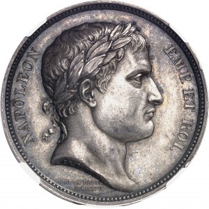 Premier Empire / Napoléon Ier (1804-1814). Médaille, allocution sur le pont du Lech, par Droz et Andrieu 1806, Paris.