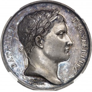 Premier Empire / Napoléon Ier (1804-1814). Médaille, bataille d’Austerlitz, par Andrieu 1805, Paris.