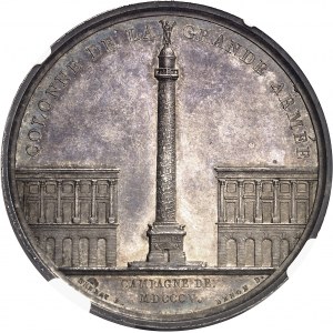 Premier Empire / Napoléon Ier (1804-1814). Médaille, Colonne de la Grande Armée ou colonne Vendôme de Paris, par Andrieu et Brenet 1805, Paris.