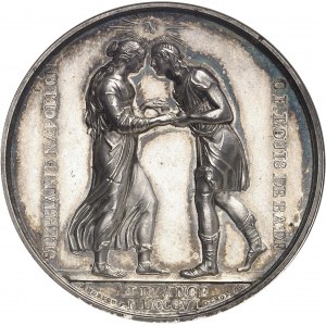 Premier Empire / Napoléon Ier (1804-1814). Médaille, mariage de Stéphanie de Beauharnais avec Charles, Grand-duc de Bade, par Droz et Andrieu 1806, Paris.