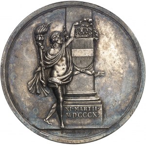 Premier Empire / Napoléon Ier (1804-1814). Médaille, mariage de Napoléon Ier avec Marie-Louise d’Autriche, par Guillemard et Stuckhart 1810, Prague.