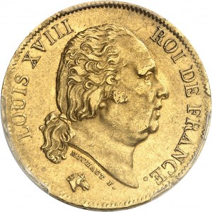 Louis XVIII (1814-1824). 40 francs 1819, W, Lille.
