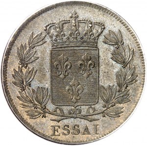 Louis XVIII (1814-1824). Essai au module de 5 centimes ND (1821), Paris.