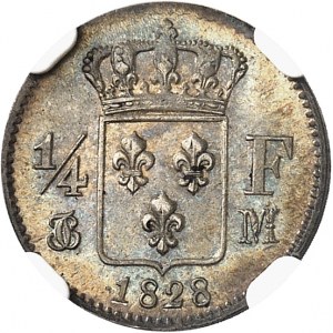 Charles X (1824-1830). 1/4 franc 1828, M, Toulouse.