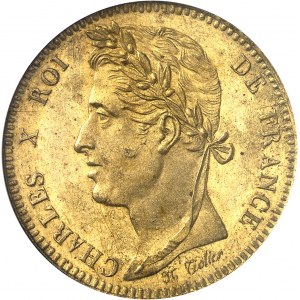 Charles X (1824-1830). Essai de 10 centimes par Tiolier en laiton ND (1824-1830), A, Paris.