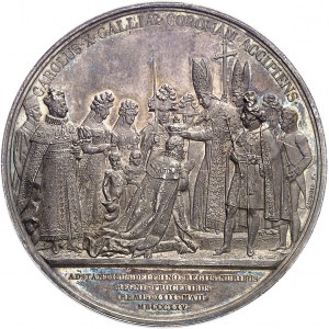 Charles X (1824-1830). Médaille, le sacre du Roi, par Caunois 1825, Paris.