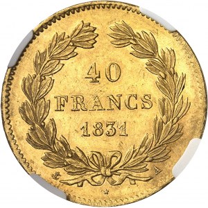 Louis-Philippe Ier (1830-1848). 40 francs tęte laurée 1831, A, Paris.