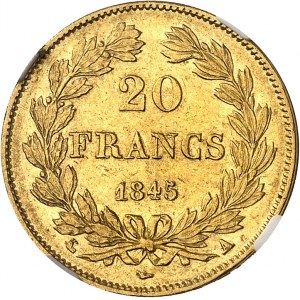 Louis-Philippe Ier (1830-1848). 20 francs tęte laurée 1845, A, Paris.