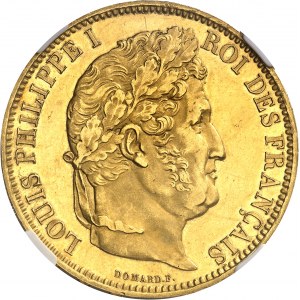 Louis-Philippe Ier (1830-1848). Module de 5 francs en Or, visite de la monnaie de Rouen, aspect Flan bruni (PROOFLIKE) 1831, B, Rouen.