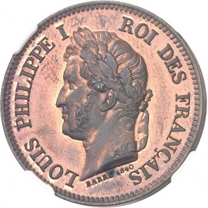 Louis-Philippe Ier (1830-1848). Essai au module de 5 centimes, refonte des monnaies de cuivre, par Barre 1842, Paris.