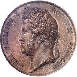 Louis-Philippe Ier (1830-1848). Médaille, visite officielle du bey de Tunisie Ahmed Ier en France, par Barre 1846, Paris.