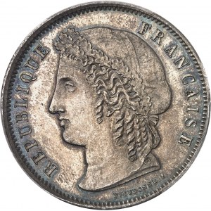 IIe République (1848-1852). Essai de 5 francs, concours de 1848, par Dieudonné, Frappe spéciale (SP) 1848, Paris.
