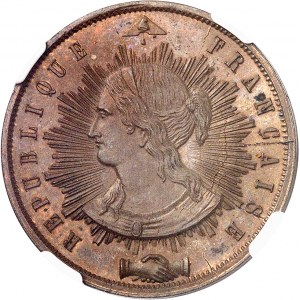 IIe République (1848-1852). Essai de 10 centimes par Pillard, 1er type 1848, Paris.
