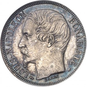 IIe République (1848-1852). 1 franc Louis-Napoléon Bonaparte, Flan bruni (PROOF) 1852, A, Paris.