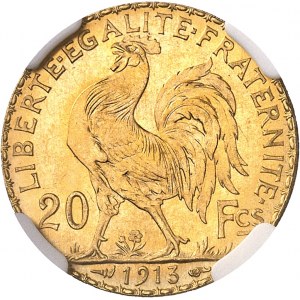 IIIe République (1870-1940). 20 francs Marianne 1913, Paris.