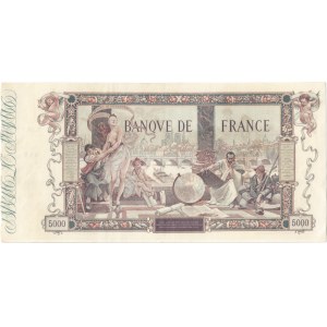 IIIe République (1870-1940). Billet de cinq mille francs (5000 francs) Flameng 1918.