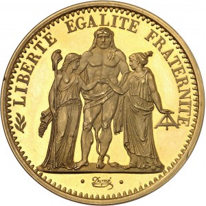 Ve République (1958 ŕ nos jours). Piéfort de 10 francs Hercule, Flan bruni (PROOF) 1971, Paris.