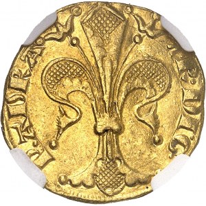 Orange (Principauté d’), Raymond V (1340-1393). Florin (cornet / épée) ND (1340-1393), Orange.