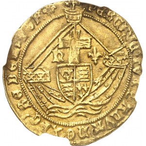 Henri VI d'Angleterre, restauré (10/1470-4/1471). Ange d’Or ND (1470-1471), Londres.