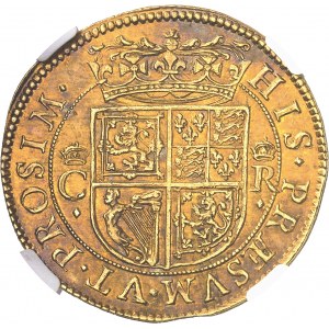 Écosse, Charles I (1625-1649). Unité d’Or, 3e émission, par Nicolas Briot ND (1637-1642), Édimbourg.