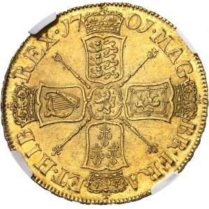 Guillaume III (1694-1702). 5 guinées, 2e buste 1701, Londres.