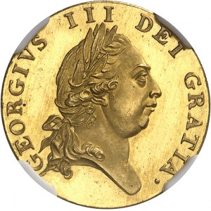 Georges III (1760-1820). Demi-guinée, 5e tęte, frappe specimen avec tranche lisse, Flan bruni (PROOF) 1787, Londres.