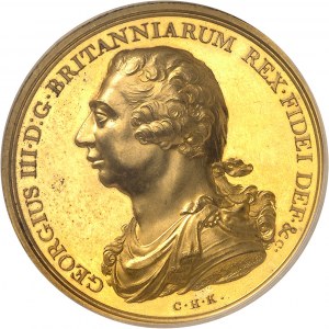 Georges III (1760-1820). Médaille, Union de la Grande-Bretagne et de l’Irlande (naissance du Royaume-Uni), par C. H. Küchler, d’aspect Flan bruni (PROOFLIKE) 1801, Birmingham.