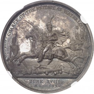 Georges III (1760-1820). Médaille, Bataille de Waterloo, le marquis d’Anglesey, par Mills et Depaulis chez James Mudie 1815, Londres.