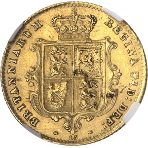 Victoria (1837-1901). Demi-souverain, coin #13 1866, Londres.