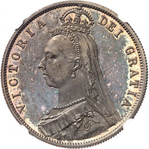 Victoria (1837-1901). Demi-couronne (Half crown), jubilé de la Reine, Flan bruni (PROOF) 1887, Londres.