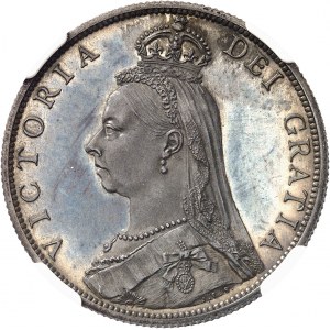 Victoria (1837-1901). Florin (2 shillings), jubilé de la Reine, Flan bruni (PROOF) 1887, Londres.