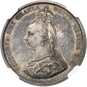 Victoria (1837-1901). Shilling, jubilé de la Reine, Flan bruni (PROOF) 1887, Londres.