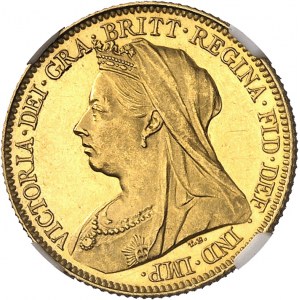 Victoria (1837-1901). Demi-souverain, Flan bruni (PROOF) 1893, Londres.